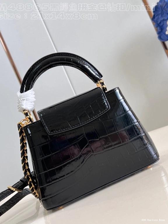 Aaa replica ru VUITTON MINI-21*14*8CM CAPUCINES LOUIS 0730